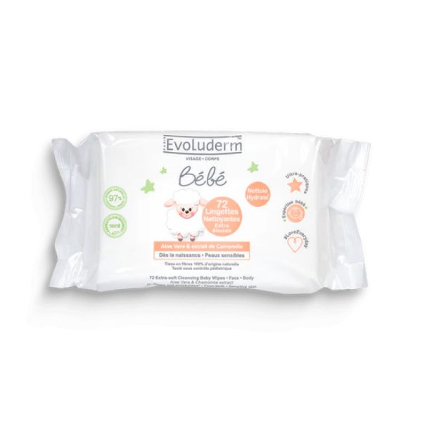 72 Lingettes Bébé Nettoyantes Extra-Douces