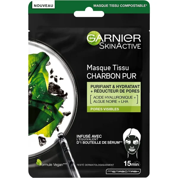 Masque Tissu Charbon Pur