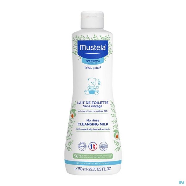LAIT DE TOILETTE SANS RINCAGE A L'AVOCAT BIO 750 ML