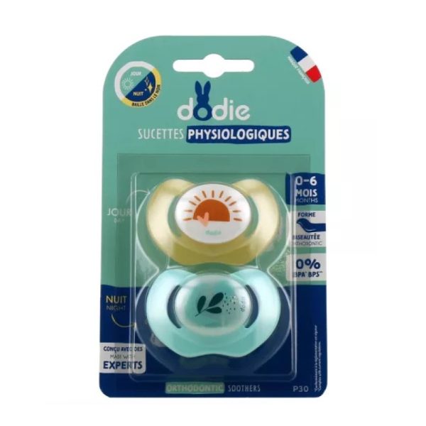 Sucettes Anatomiques Jour et Nuit 0-6mois X2